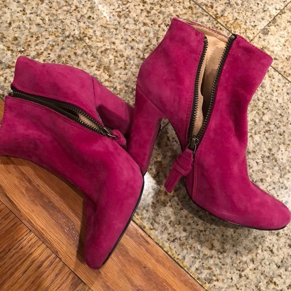 Forever New Shoes - Pink suede booties